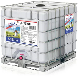 FAST X AdBlue Harnstofflösung 1000L IBC– Umweltfreundliche Emissionsreduzierung für Diesel mit SCR-Technologie, Euro-Norm Konform, Einfach Anzuwenden, 36 Monate Haltbar