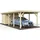 Einzel-Carport 360 x 762 cm naturbelassen