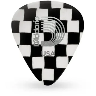 Planet Waves 1CCB2-10 Picks Classic Celluloid Picks Checkboard 10 Picks Standard Shape in Light