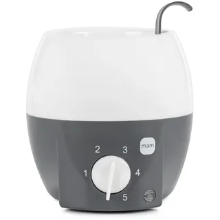 MAM Babykosterwärmer | Babyflaschenwärmer für Babyflaschen und Babynahrung | Flaschenwärmer mit automatischer Temperaturkontrolle und Überhitzungsschutz | grau