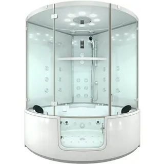 AcquaVapore Dampfdusche Whirlpool Dusche Duschkabine K60-WS-EH-SC 140x140cm aktive Schlauch-Reinigung