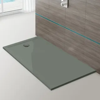 Hoesch Muna S Rechteck-Duschwanne 140 x 80 cm Mineralguss Steingrau (4257XA.730)