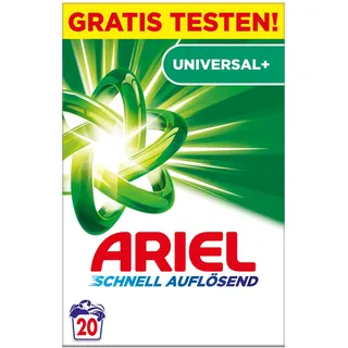 Ariel Schnell Auflösendes Pulverwaschmittel Universal+ 1.2 kg, 20 Waschladungen, Ausgezeichnete Fleckenentfernung