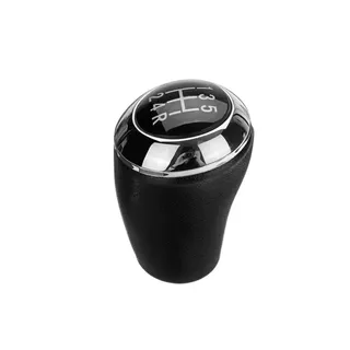 STOIFFFHH Auto Schaltknauf Kompatibel Mit Mazda Für MX-5 NC III 2005–2014 MT PU Schalthebel 5 6 Gang Schaltknauf(Chrome 5R)