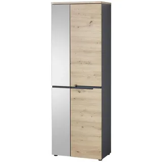 Innostyle Garderobenschrank Memphis Holzoptik Braun Eiche