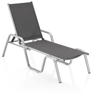 Kettler Stapelliege 202 x 70 x 103 cm Silber/Schwarz