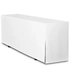 TexDeko Biertischhusse Premium für Bierzeltgarnitur 220 x 70cm Blickdicht waschbar (Weiß)