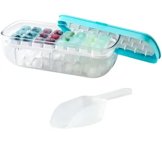 Betty Bossi - Eiswürfelform mit Aufbewahrungsbox - Müheloses Auslösen - für 48 Eiswürfel - Ideal für dekorative Eiswürfel - Silikon Kunststoff - Lebensmittelecht