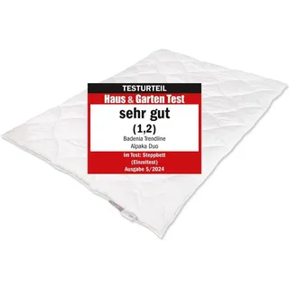 Badenia Trendline Alpaka Bettdecke warm 135 x 200 cm Testurteil Haus & Garten Test (1,2) | Weiß