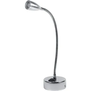 Fdit 3W Leselampe Moderne Silber LED Wand Lampen Flexible Bedside Schwanenhals Licht 85-265 V Einstellbarer Lampenkopf LED Wand Lampen(Blanc Chaud Avec interrupteur)