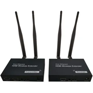HDMI Wireless Transmitter and Receiver kabelloser Sender und empfänger Full Wireless Extender Kit Loop Out, 200m/656FT für STB, Laptop, Kamera, PC, YouTube, PS4/5 zu TV, Projektor, DSLR Plug and Play