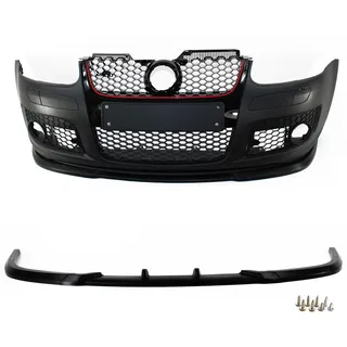 JOM Front Spoiler Ansatz Lippe Stossstange Performance Look Universal schwarz Golf 5