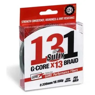 SUFIX 131 G-core Geflochtene Schnur 150 M - Neon Chartreuse - 0.130 mm