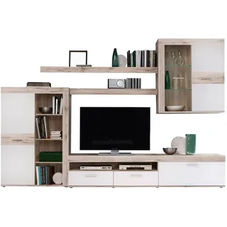 Sconto Wohnwand ¦ holzfarben ¦ Maße (cm): B: 300 H: 180 T: