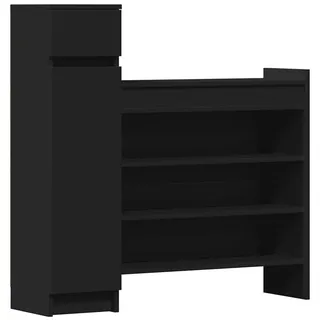 vidaXL Schuhschrank 100,5 x 100 x 28 cm schwarz
