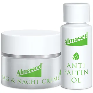 Almased Wellness Set – Tag & Nacht Creme + Antifalitn-Öl – Natürliche Pflege für glatte, geschmeidige Haut – Für Sie und Ihn