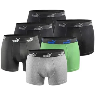 Puma Boxershorts grau/grün L 6er Pack
