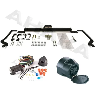 AHK Anhängerkupplung mit Elektrosatz 13 polig für Citroen Jumper / Peugot Boxer / Fiat Ducato 06- Bus/Kasten Anhängevorrichtung Hängevorrichtung - starr, mit angeschraubtem Kugelkopf