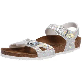 Birkenstock Rio, Microfibre Sandal, Silber (Hologram Silver Hologram Silver), 29 EU - 29 EU