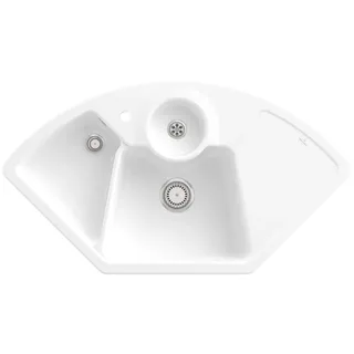 V&B Eckspüle Solo Eck m Abl.garn, Hand., st. white CeramicPlus