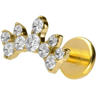 Titan Labret mit Push Fit KRISTALLBOGEN