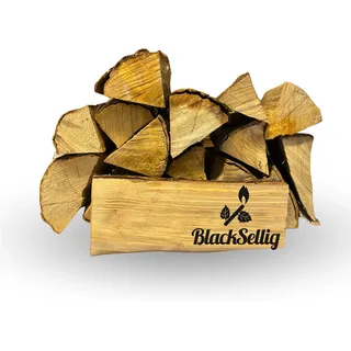 BlackSellig® Kaminholz Hainbuche 25 cm – Trocken & ofenfertig – Premium Brennholz aus Europa für Kamin, Ofen & Smoker (120kg Hainbuche)