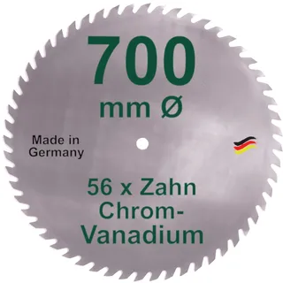 CV Sägeblatt 700 x 30 mm KV-A Wolfszahn Brennholzsägeblatt Kreissägeblatt Chromvanadium für Wippsäge und Brennholz 700mm