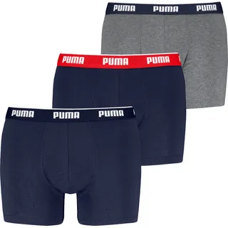 Puma Everyday Basic Boxershorts blau/grau/rot XL 3er Pack