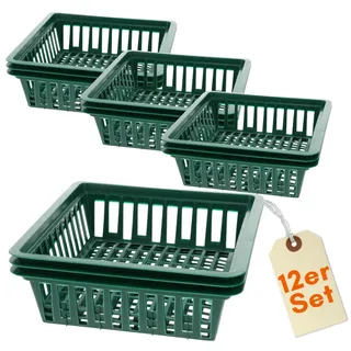 GarPet 12x Pflanzkörbe für Blumenzwiebeln Pflanzkorb Blumenzwiebeln Pflanzkörbe für Tulpen Zwiebelpflanzschale Herbstpflanzung Blumenzwiebelschale 28x26