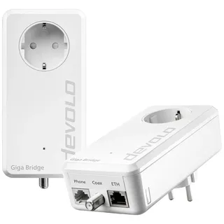 devolo Giga Bridge Coax Netzwerkadapter 8860 EU IP-Bridge, Glasfaser 1000 MBit/s