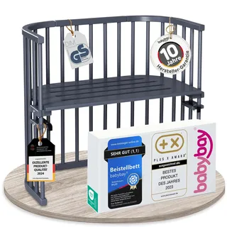 babybay Original Beistellbett schiefergrau