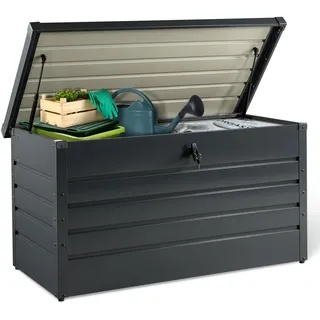 IDMarket Abschließbare Metallbox 120 x 62,5 x 63 cm Anthrazitgrau