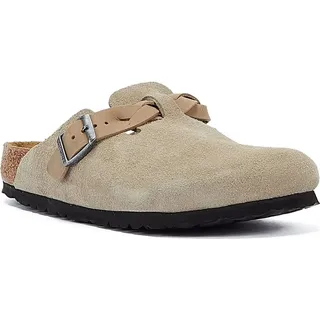 Birkenstock Boston Braided LEOI/LEVE Taupe in Beige
