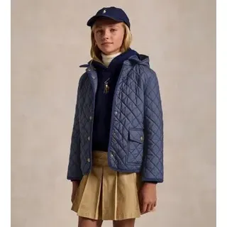 Polo Ralph Lauren für Mädchen. 313910983001 Blaue Steppjacke (12/14años= 155/159cm), Lässig, Recyceltes Polyester, Marine, Kinderbekleidung