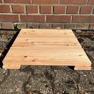 Holzfliese fein geriffelt Lärche 4er Set, 46,5x46,5 cm