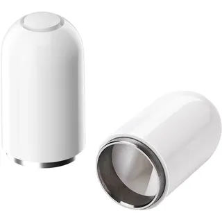 DaiUni 2er-Pack Magnetische Ersatzkappe kompatibel mit Apple Pencil 1. Generation, Weiße ABS Stiftkappe mit Magnet-Verlustschutz, Schutz für Ladeport ﻿