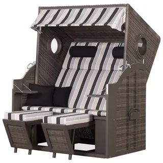 dekoVries GmbH Strandkorb deVries PURE® Wave XL - PE grey - Dessin 435