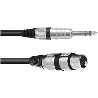 Omnitronic XLR Adapterkabel 1x XLR-Buchse 3 polig - 1x Klinkenstecker 6,3mm 0,90m (30225180)
