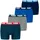 Herren Boxershorts 4er Pack in Blau/Grau L