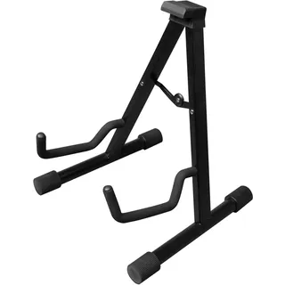 Cascha Gitarrenständer für Akustikgitarre I faltbarer Gitarrenständer universal I Gitarrenstativ I E-Gitarrenständer A-Form I stabiler Gitarrenhalter Kindergitarre Western und Konzertgitarre