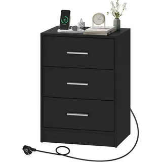 Woltu Nachtschrank mit 3 Schubladen 0 x 0 x 0 cm Schwarz