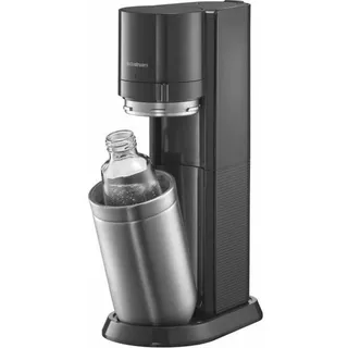 Sodastream Duo schwarz + 2 Glaskaraffen + 2 PET-Flaschen + Zylinder