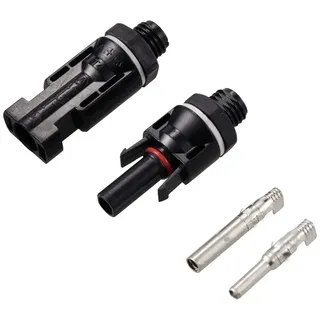 TRU Components 1 Paar Solarstecker/Buchse für 4/6 mm Solarkabel TC-12195632 Schwarz Inhalt: 2St.