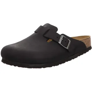 Birkenstock Boston Nubukleder geölt schmal schwarz 42