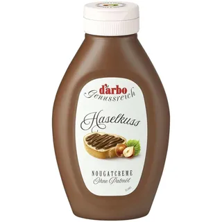 Darbo Haselkuss Nougatcreme | 6x320g Vorteilspack | Köstliche Haselnusscreme in praktischer Dosierflasche | Fein-cremige Konsistenz für Brot, Crêpes, Milchreis, Müsli, Kuchen & Eis