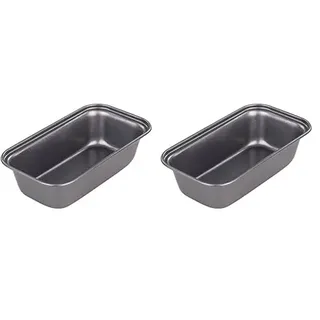 Chef Aid Mini-Kastenform, antihaftend, rechteckige Brotform, 13,5 x 6,5 cm Ideal für kleine Brote, Laibe, Kuchen und Gebäck, für individuelle Portionen und Desserts. (Packung mit 2)