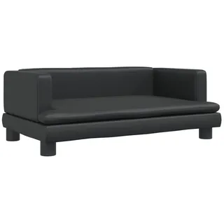 vidaXL Hundebett Schwarz 80x45x30 cm Kunstleder