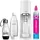 white + PET-Flasche 0,5 l + 2 PET-Flaschen 1 l + Zylinder