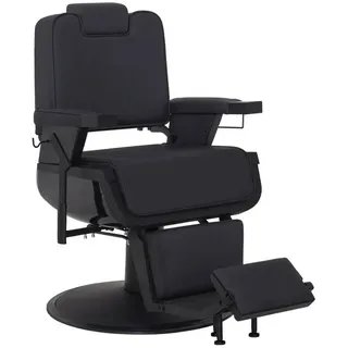 Barberpub Friseurstuhl mit Kopfstütze Kippbar, Friseureinrichtung mit Hydraulikpumpe 360° Drehbar, Bedienungsstuhl Höhenverstellbar, Barber Stuhl Kunstleder,