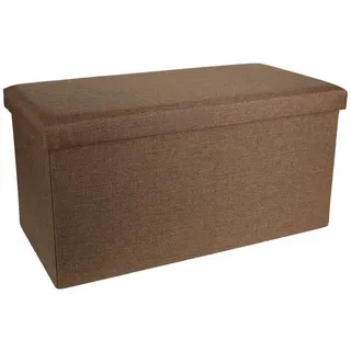 Home4Living Sitztruhe Aufbewahrungsbox Truhenbank Textil Braun faltbar, Dekorativ, Sitztruhe mit Stauraum braun